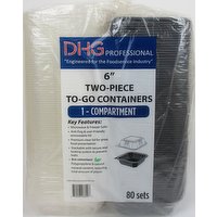 6 inch 2-pc Container - 80 Each